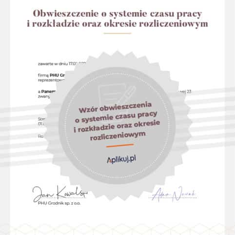 Wzór obwieszczenia grafika