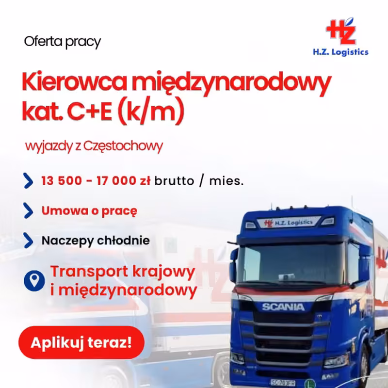 Kierowca międzynarodowy C+E (K/M)