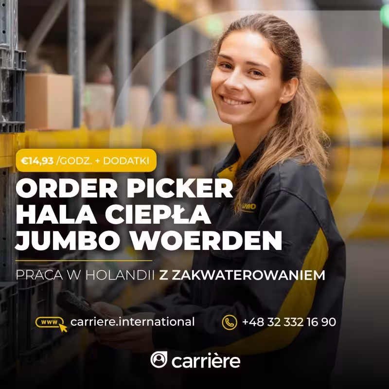 Voice picker / order picker (M/K) - Jumbo DC Woerden - HALA CIEPŁA | Praca w Holandii