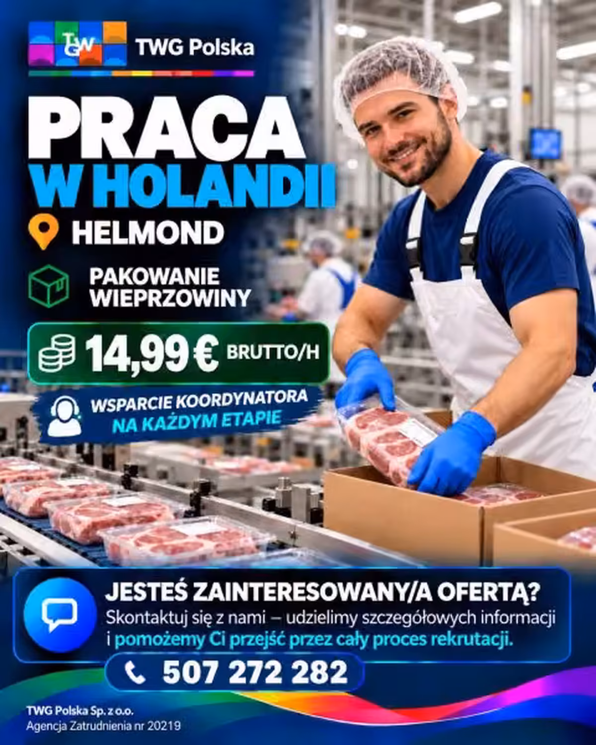 PRACA NA PRODUKCJI W HOLANDII | PAKOWANIE WIEPRZOWINY | HELMOND | BEZ JĘZYKA | OD ZARAZ