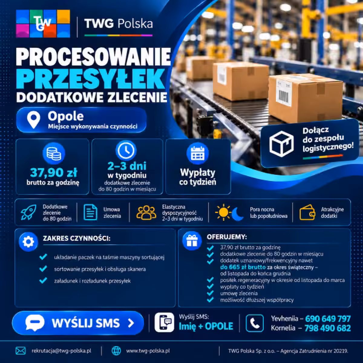 Procesowanie przesyłek – dodatkowe zlecenie | Opole