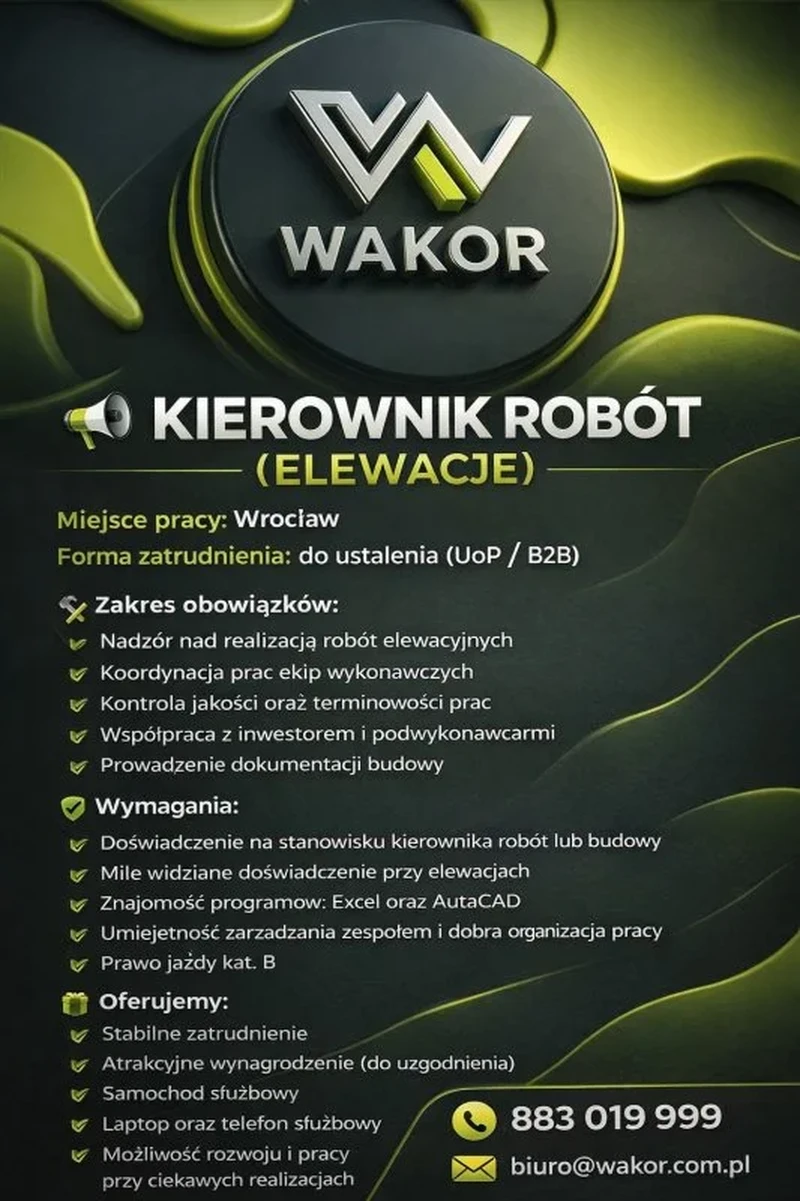 Kierownik robót (ELEWACJE)