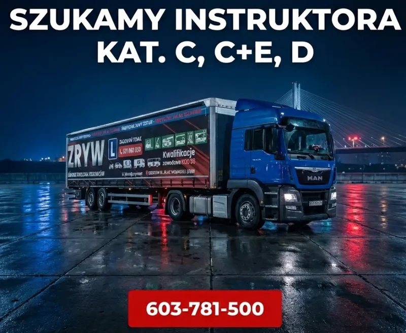 Instruktor Nauki Jazdy (kat. C, C+E, D)