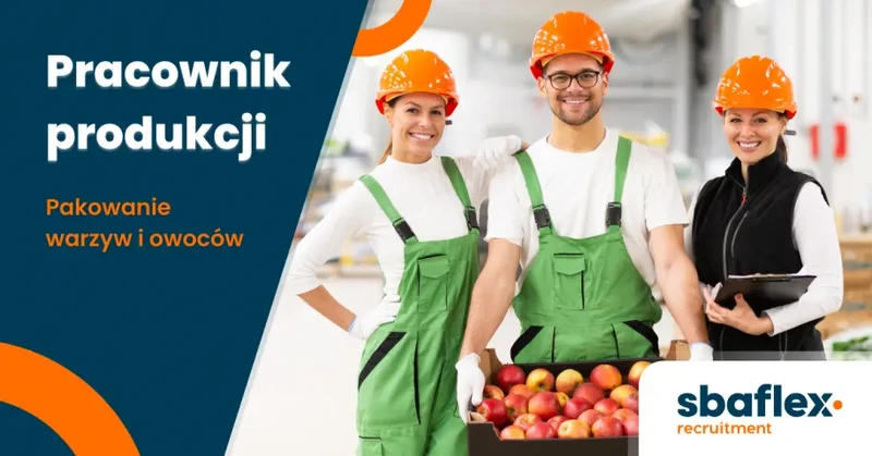 Pracownik produkcyjny pakowanie warzyw