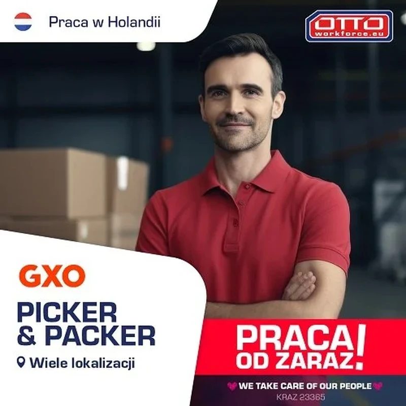 Picker&packer na jednym z magazynów GXO Logistics