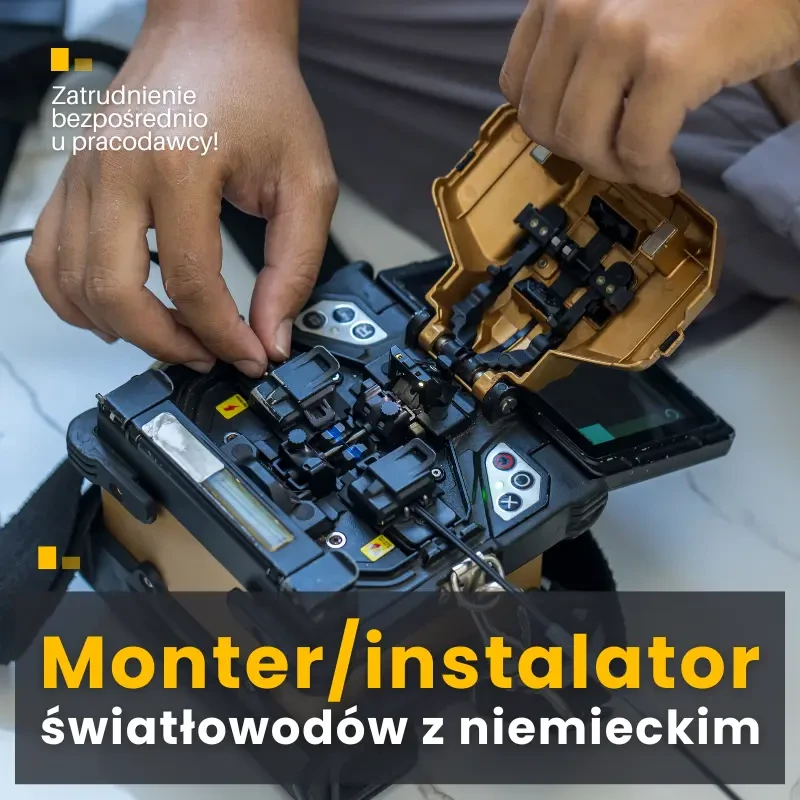Monter/instalator światłowodów z niemieckim, niemiecka umowa