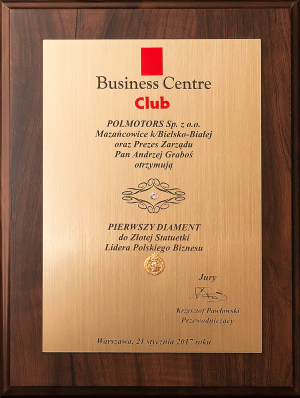Wyróżnienie Business Centre Club dyplom