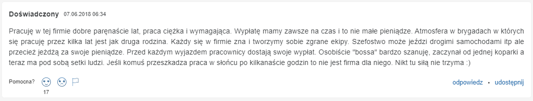 Larix opinia pracownika